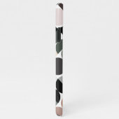 Custom Beige Tan Grau Aquamarin Black Green Retro  iPhone Hülle (Rechte Seite)