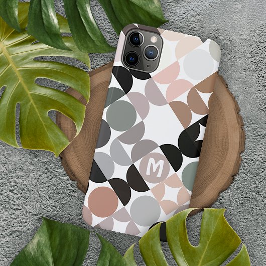 Custom Beige Tan Grau Aquamarin Black Green Retro  iPhone Hülle