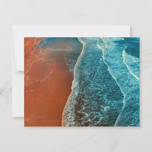 Custom Beileid Beach Beerdigung Dankeskarte (Rückseite)