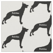 Custom belgische Malinois Hunde-Silhouette Stoff (Nahaufnahme)
