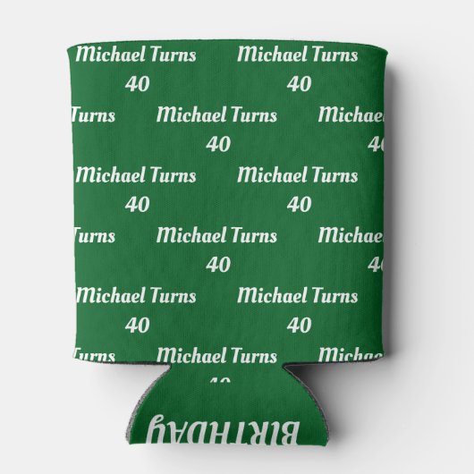 Custom Ber Koozie Personalisiert Name & Alter Dosenkühler (Rückseite)