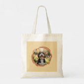 Custom Bernedoodle Mom Tote Bag with Pet Photo Tragetasche (Rückseite)