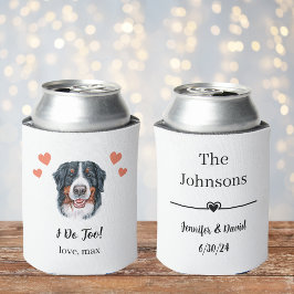 Custom Bernese Mountain Dog Pet Wedding Can Cooler Dosenkühler