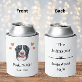 Custom Bernese Mountain Dog Pet Wedding Can Cooler Dosenkühler