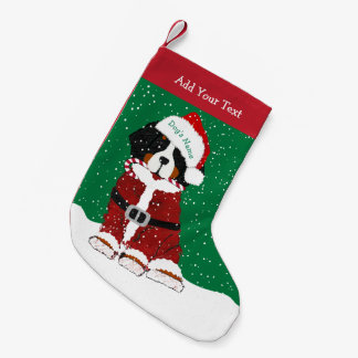 Custom Bernese Mountain Dog Santa Paws Kleiner Weihnachtsstrumpf