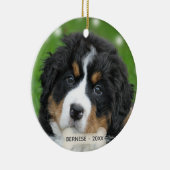 Custom Bernese Mountain Hund Foto Keramik Ornament (Rechts)