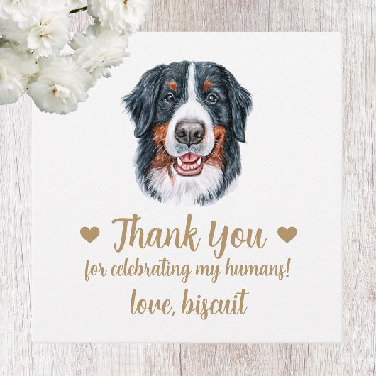Custom Bernese Mountain Hund Gastgeschenk Hochzeit Geschenkanhänger