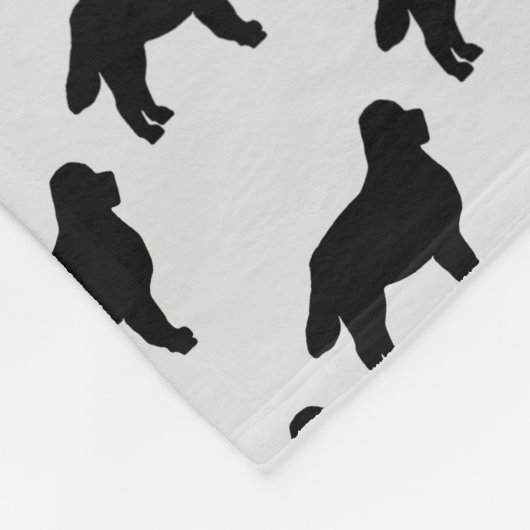 Custom Bernese Mountain Hund Silhouette Fleecedecke (Ecke)