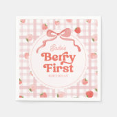 Custom Berry First Birthday Party Napkins Serviette (Vorderseite)