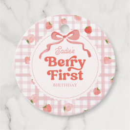 Custom Berry First Birthday Party Tags Geschenkanhänger