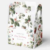 Custom Berry First Birthday Strawberry Geschenkschachtel (Geöffnet)