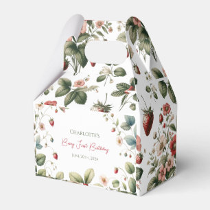 Custom Berry First Birthday Strawberry Geschenkschachtel