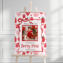 Custom Berry First Foto 1. Geburtstag Begrüßungsze