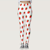 Custom Berry Leggings - Boho Strawberry Vibe Pants (Vorderseite)