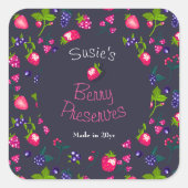 Custom ・ Berry reserviert DIY Canning Quadratischer Aufkleber (Vorderseite)