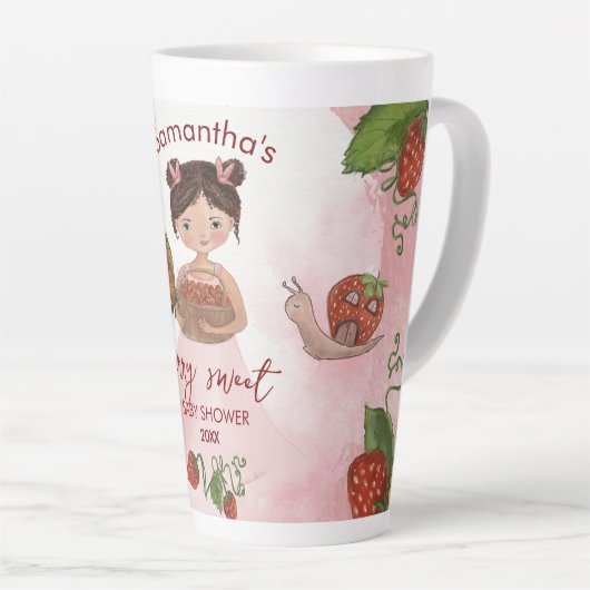 Custom Berry Sweet Baby Shower Keepake Tasse (Rechte Ecke)