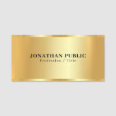 Custom Beruflich Elegant Trendy Glamour Gold Namensschild (Vorderseite)