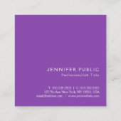 Custom Beruflich Modern Creative Class Cafè Lugano Quadratische Visitenkarte (Rückseite)