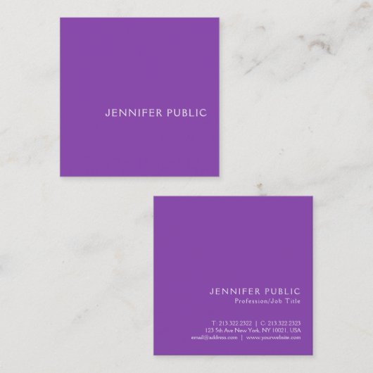 Custom Beruflich Modern Creative Class Cafè Lugano Quadratische Visitenkarte (Vorne/Hinten)