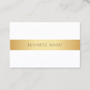 Custom Beruflich Moderne Elegante Gold Weiß Visitenkarte