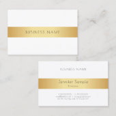 Custom Beruflich Moderne Elegante Gold Weiß Visitenkarte (Vorne/Hinten)