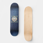 Custom Beruflich Navy Blue Glitzern Office Skateboard (Vorderseite)