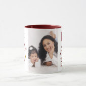 Custom Best Auntie Ever Photo Maroon And Gold Tasse (Zentrum)