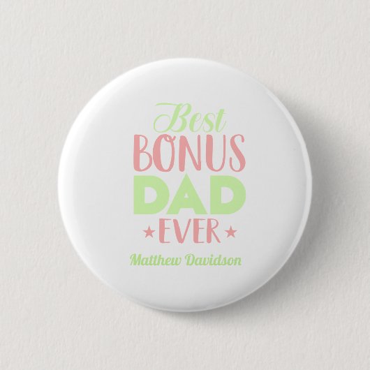 Custom Best Bonus Vater je Typografie Button (Vorderseite)