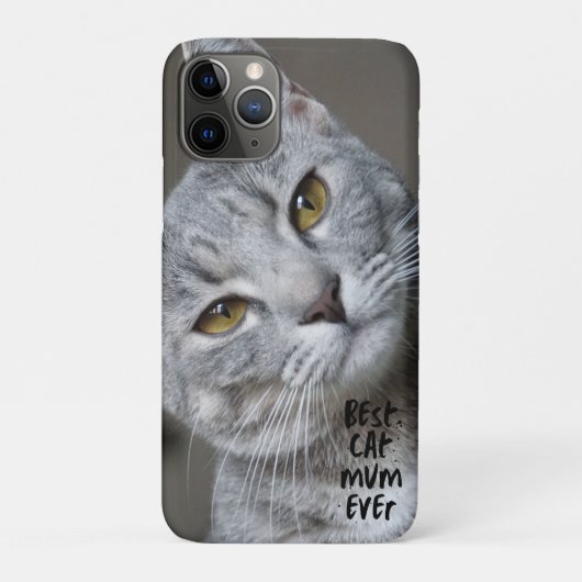 Custom Best cat Mama Ever Modern Cat Foto Case-Mate iPhone Hülle (Rückseite)