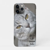 Custom Best cat Mama Ever Modern Cat Foto iPhone Hülle (Rückseite)