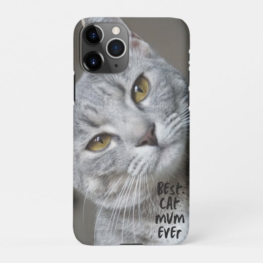 Custom Best cat Mama Ever Modern Cat Foto iPhone Hülle (Rückseite)
