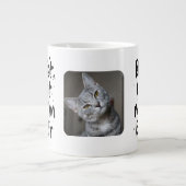 Custom Best cat Mama Ever Modern Cat Foto Jumbo-Tasse (Vorderseite)