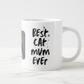 Custom Best cat Mama Ever Modern Cat Foto Jumbo-Tasse (Rechts)