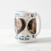 Custom Best Cat Mom Ever Coffee Mug – Personalized Kaffeetasse (VorderseiteRechts)