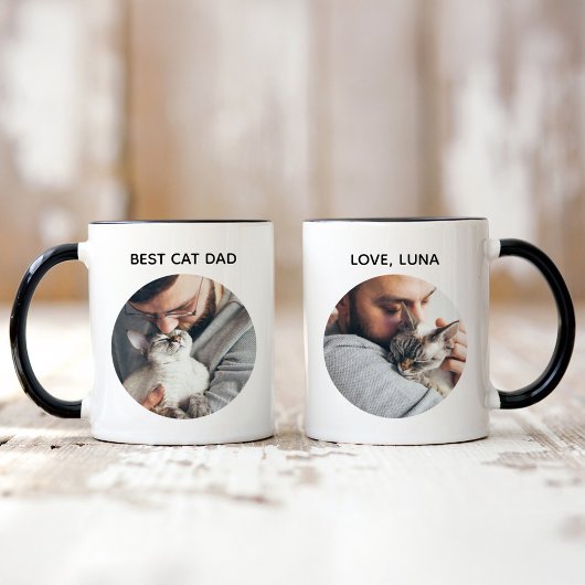 Custom Best Cat Vater Pet Foto Tasse