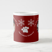 Custom Best Christmas Gift Cat Photo Specialty Mug Jumbo-Tasse (Vorderseite)