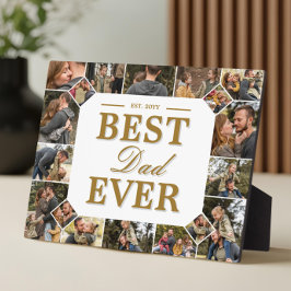 Custom Best Dad Ever Family Photo Collage Keepsake Fotoplatte