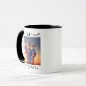 Custom Best Dad Ever Superhero Father's Day  Tasse (Vorderseite Links)