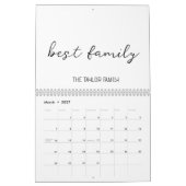 Custom Best Family Foto Collage Script 2024 Kalender (Mär 2027)