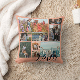 Custom Best Friend Foto Collage Geschenk für Besti Kissen