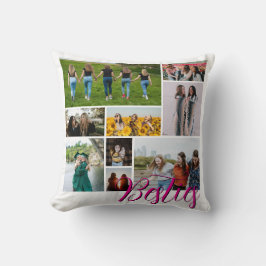 Custom Best Friend Foto Collage Geschenk für Besti Kissen