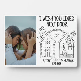 Custom Best Friend Geschenk ich wünschte, Sie lebe Fotoplatte