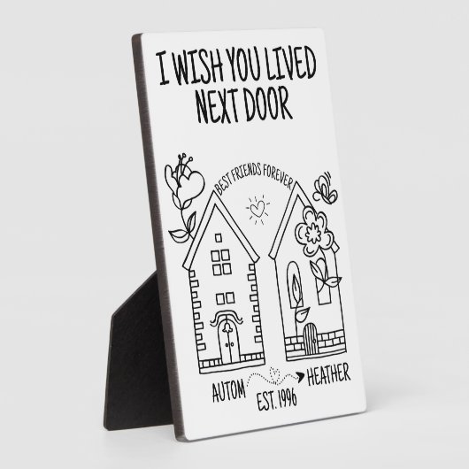 Custom Best Friend Geschenk ich wünschte, Sie lebe Fotoplatte (Seite)