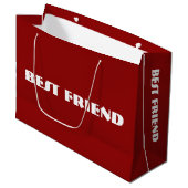 Custom "BEST FRIEND" Geschenktasche Große Geschenktüte (Vorderseite Schrägansicht)
