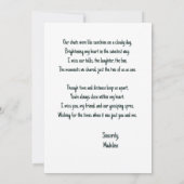 Custom Best Friend Miss You Lighghing Ladys Card Ankündigung (Rückseite)