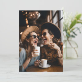 Custom Best Friend Miss You Lighghing Ladys Card Ankündigung