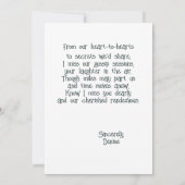 Custom Best Friend Miss You Older Ladys Card Ankündigung (Rückseite)