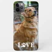 Custom Best Friend Photo Love Heart Paw Print Text iPhone Hülle (Rückseite)