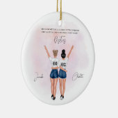 Custom Best Friend Portrait Keramik Ornament (Rechts)