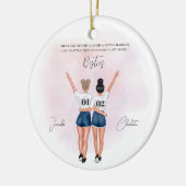 Custom Best Friend Portrait Keramik Ornament (Links)